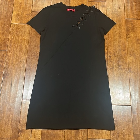 N: philanthropy Black lace up Shoulder Cutout Knit Dress Size XS - Picture 4 of 8